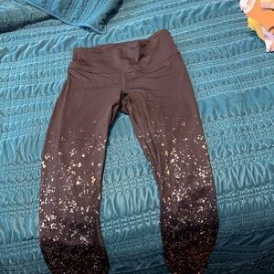 Stylish Black and Silver Lululemon Leggings